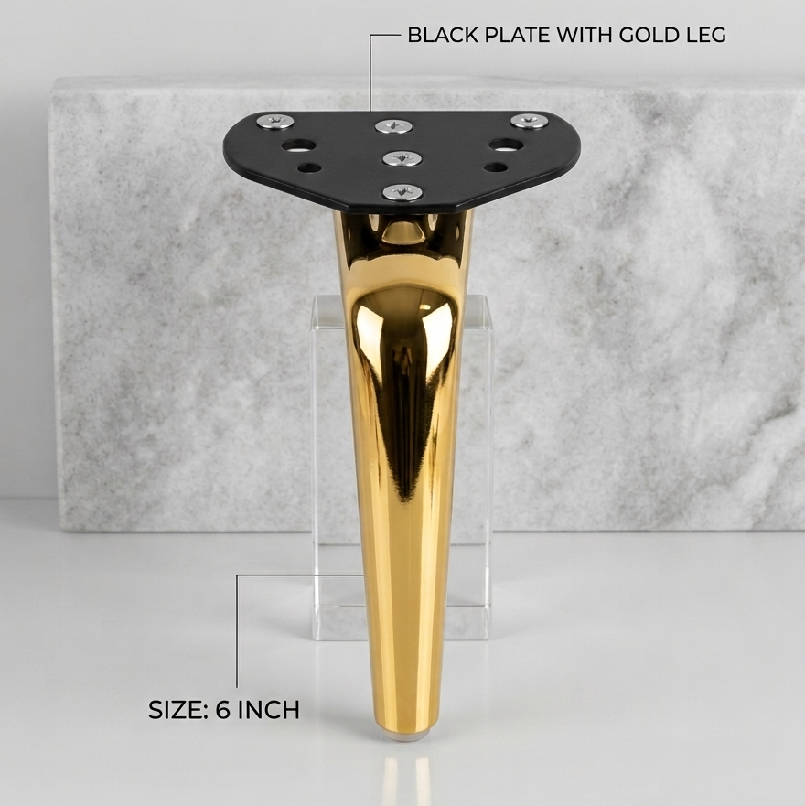 Black Plate Furniture Metal Leg