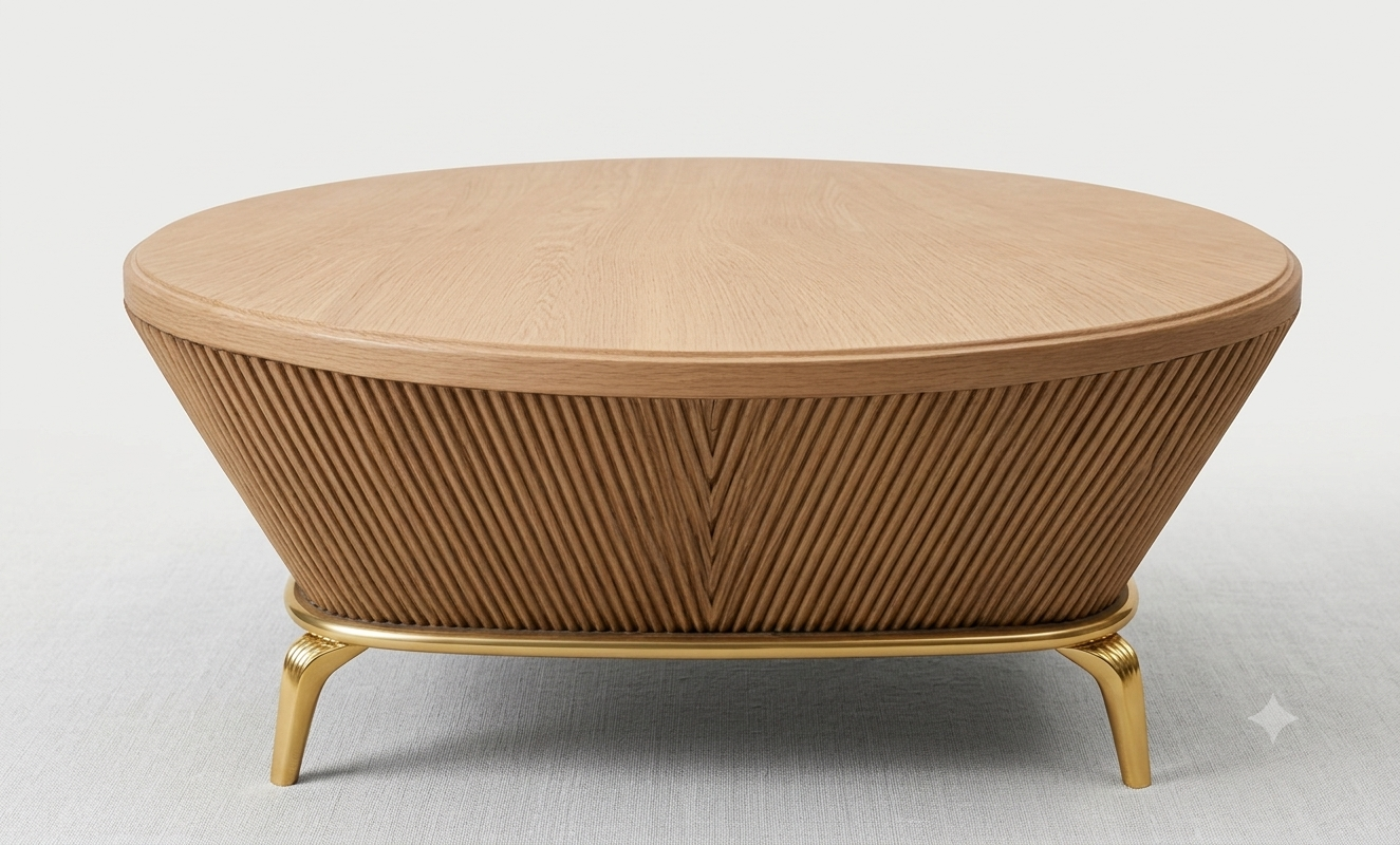 Aura Round Fluted Coffee Table